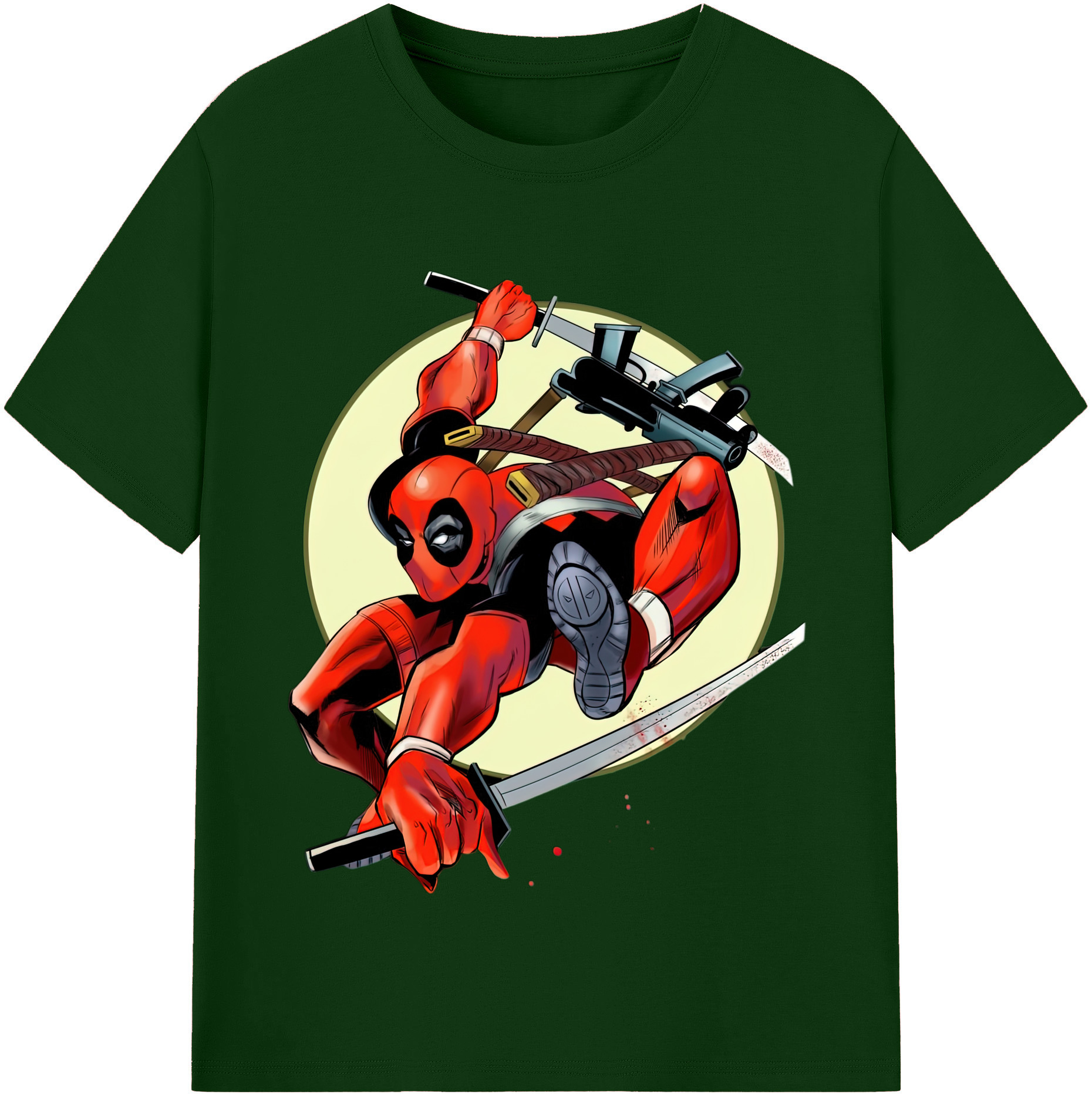 （画像用） Deadpool デッドプール 綿100％半袖Tシャツ（フロントプリント）